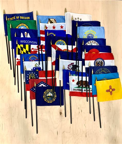 Complete Set Of 50 Us State Flags 4x6inch Stick Flag 1 800 Flags