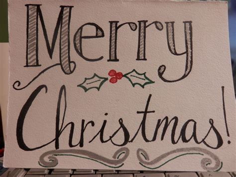 Merry Christmas Lettering Merry Hand Lettering