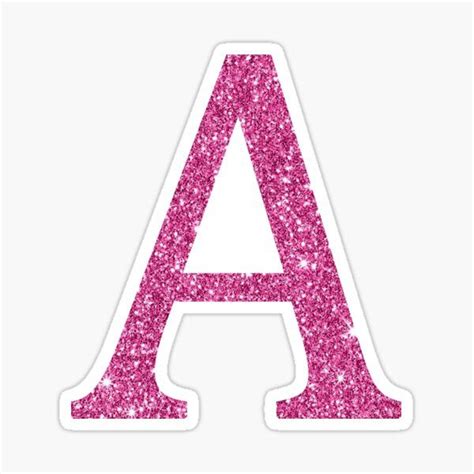 Pink Glitter Letter A • Millions Of Unique Designs By Independent