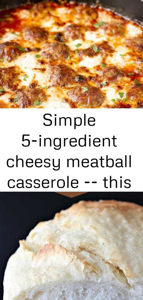 Simple 5 Ingredient Cheesy Meatball Casserole This Easy Meatball
