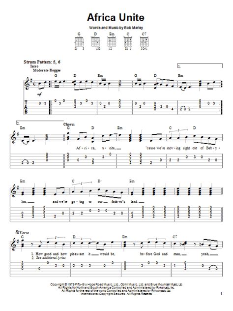 Em we gonna chase, am those crazy, em am chase them crazy, em chase those, am crazy baldheads, em am out of town. Africa Unite | Sheet Music Direct