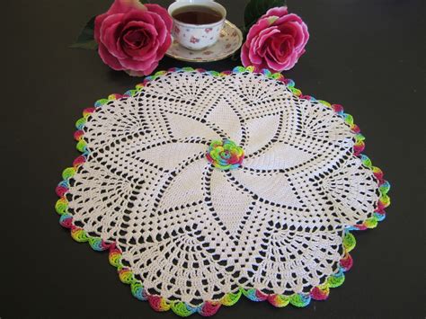 Pinwheel Delight Crocheted Doily Crochet Doilies Crochet Lace Free