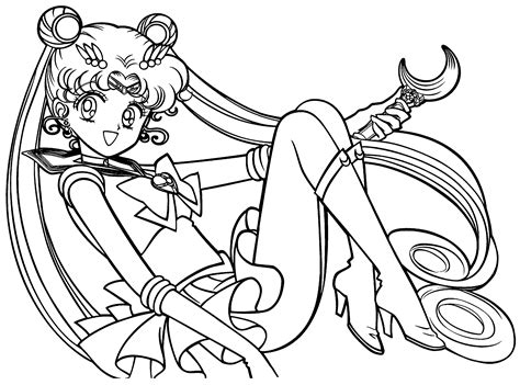 sailor moon coloring pages 3 | Educative Printable