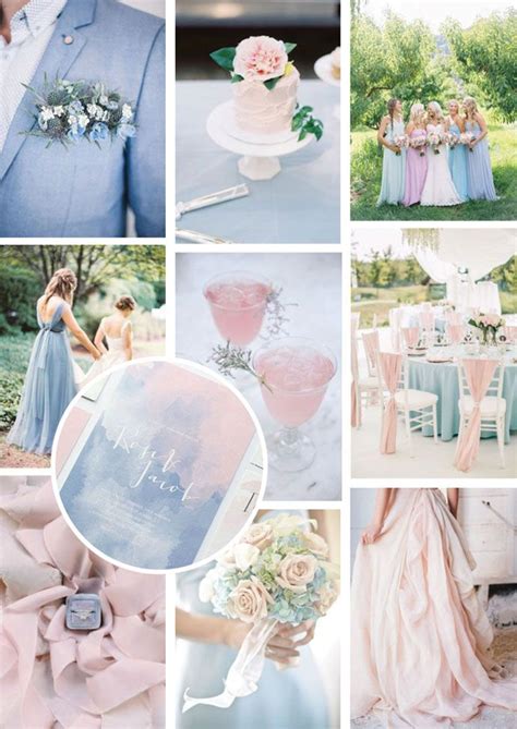 Rose Quartz And Serenity Wedding Wedding Theme Colors Spring Wedding