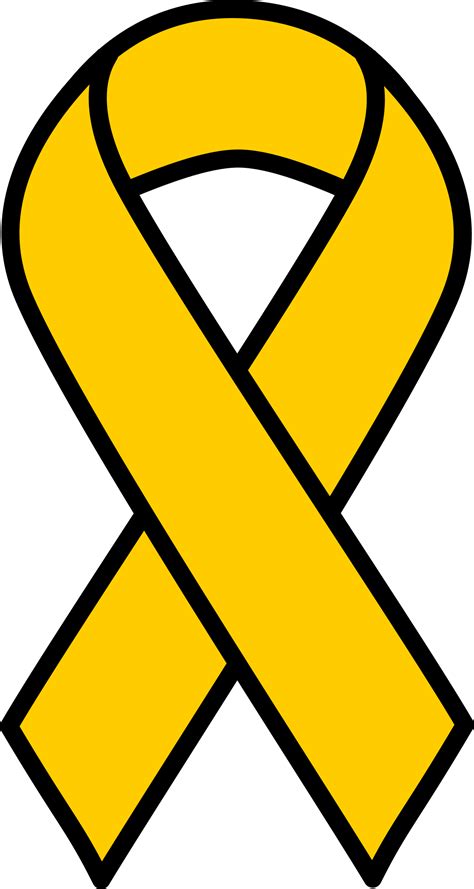 Clipart Gold Childhood Cancer Ribbon