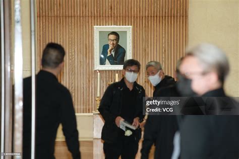 The Portrait Of Deceased Actor Ng Man Tat Is Seen During His Funeral