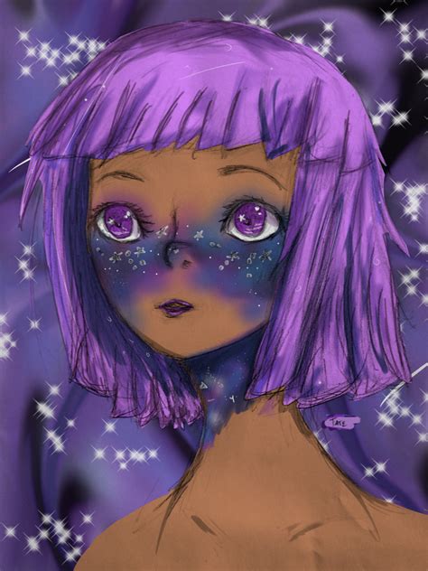 Anime Space Girl Art