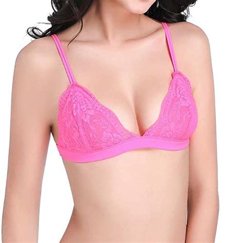 buy hibubble lace bra for wire free bralette push up bra breathable triangle thin lace bralette