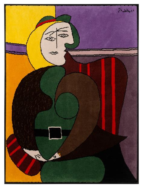 sold at auction pablo picasso after femme assise dans un fauteuil rouge limited edition rug