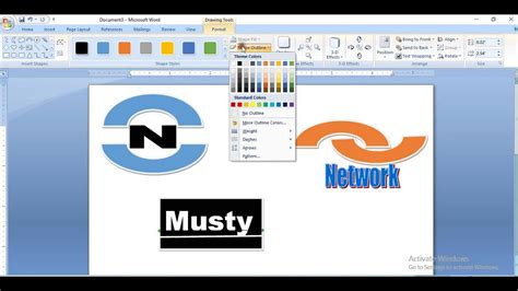 How To Create Or Make A Professional Logo In Microsoft Word 2007 Youtube