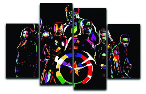 The Avengers Pop Art 4 Split Panel Canvas Canvas Art Rocks
