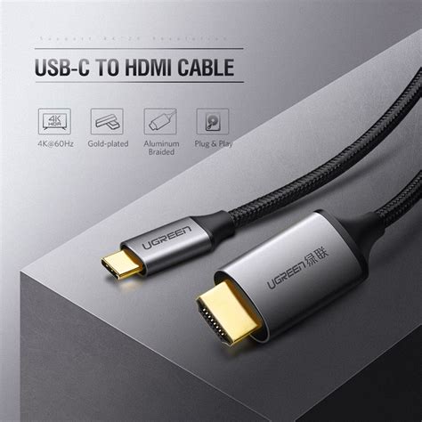 Cáp chuyển USB Type C sang HDMI cao cấp hỗ trợ 4K Ugreen 50570 MAC