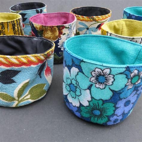 Great Plant Pot Covers Made From A Range Of Fabrics Some Vintage Some Vintage Style And Some