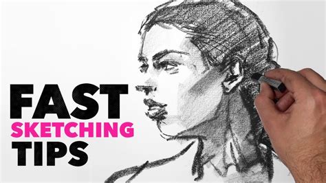 Fast Sketching Tips Tutorial For How To Sketch A Face Quickly Youtube