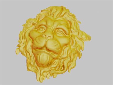 Lions Headfor Cnc And 3d Printing Free 3d Model