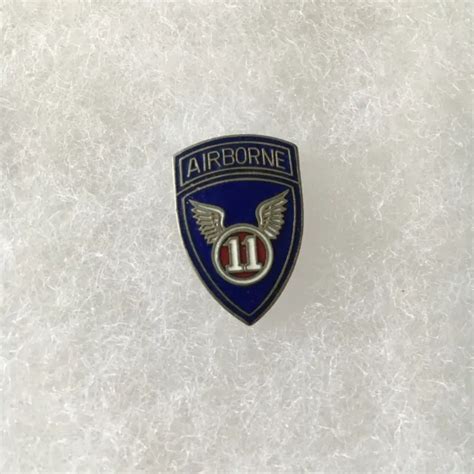 Us Army 11th Airborne Division Logo Insignia Lapel Hat Pin 12123 3