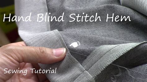 How To Sew Hand Blind Stitch Hem On A Skirt Youtube