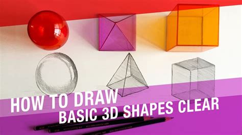 how to draw basic 3d shapes clear 3d shapes shapes easy 3d drawing