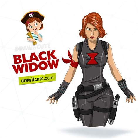 How To Draw Black Widow Step By Step Guide By Drawitcute On