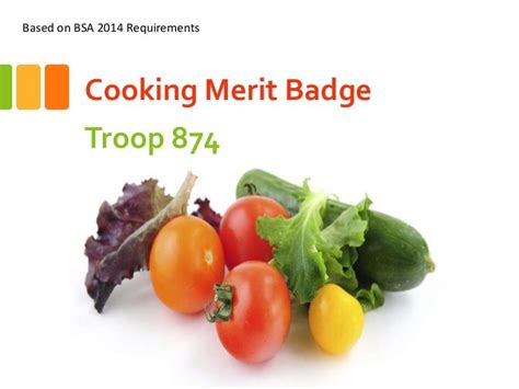 Cooking Merit Badge Presentation Troop 874