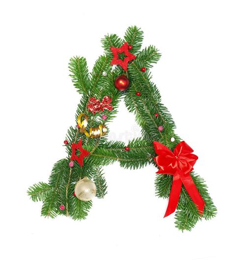 Photo About Christmas Alphabet Letter A Isolated On White Background