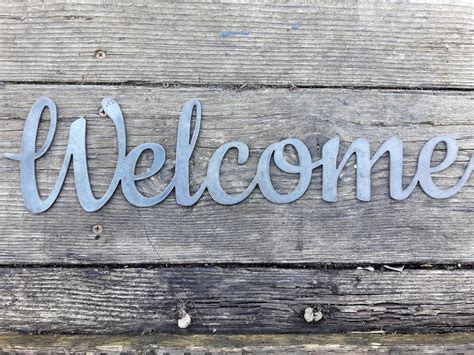 2 Ft Metal Welcome Sign Business Welcome Sign Entryway Leaner