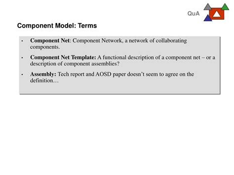 Ppt Review Of The Comquad Component Model Tore Engvig 30 April 2004