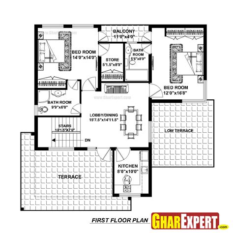 House Plan For 40 Feet By 40 Feet Plot Plot Size 178 Square Yards