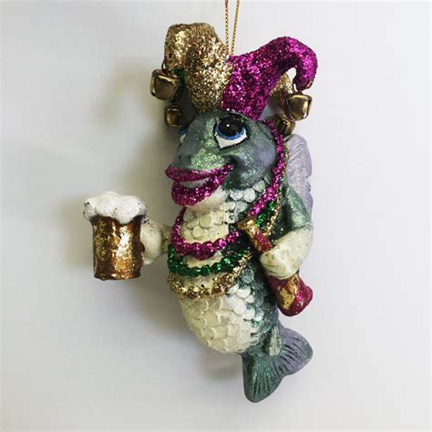 Katherines Collection Kissing Fish Ornament Christmas Mardi Gras