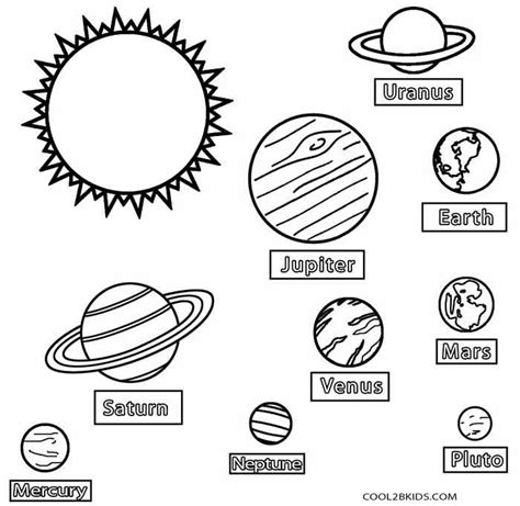 5 Dwarf Planets Coloring Pages