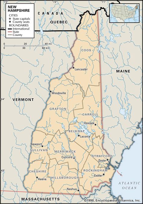 New Hampshire County Map Map Of Zip Codes