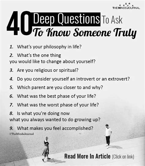 Meaningful Questions To Ask To Get To Know Someone On A Off