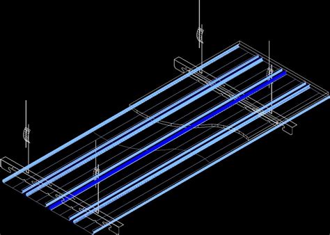 Typical applications would be corridors, bathrooms or open roof areas. Suspended Ceiling 3D DWG Detail for AutoCAD • Designs CAD