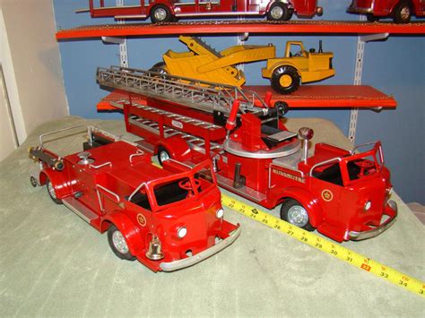 Doepke American Lafrance Fire Truck Set Pumper And Aerial Ladder Toy
