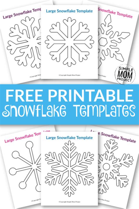 Free for commercial use no attribution required high quality images. 8 Free Printable Large Snowflake Templates - Simple Mom ...