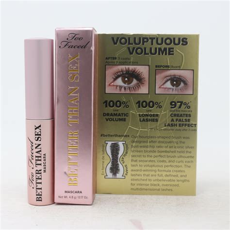 Too Faced Better Than Sex Mascara Black 0 17oz 4 8g New With Box Ebay