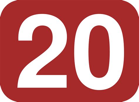 Twenty 20 Number Free Vector Graphic On Pixabay