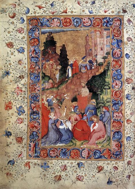 Chaucer Reading His Poetry To The English Court Illustration World