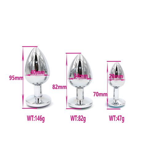 Buy Online Yema 3 Pcsset Stainless Steel Big Anal Plug Butt Plug Metal