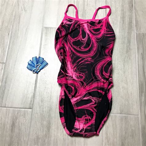 Sporti Swim Sporti Competition One Piece Swim Suit Pink Black