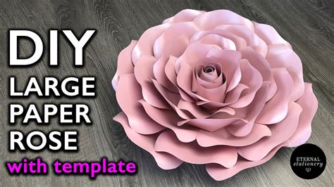 Large Paper Flower Tutorial With Template Making Flowers Out Of Paper