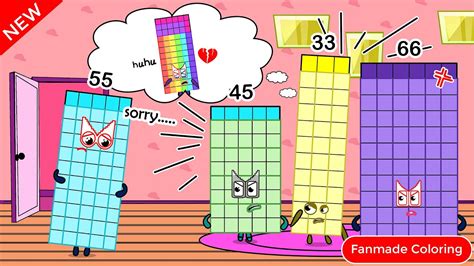 Nb 55 Is So Bad To Make Nb 78 Cry Numberblocks Fanmade Coloring Story