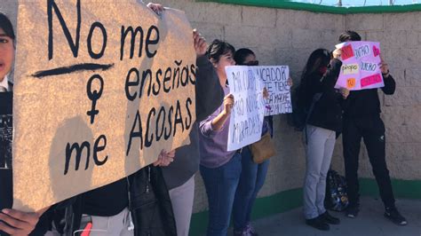 No Me Ense As Me Acosas Protestan Alumnos Del Cobach Contra Acoso Sexual De Maestros La