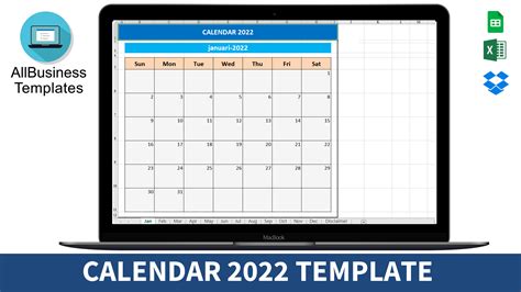 Kostenloses Blank Calendar 2022