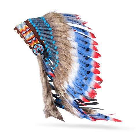 Adjustable Native American Indian Inspired Feather Headdress Black Duck