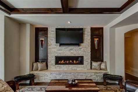 Gorgeous Remodeled Living Room By Fbc Fire Place Home Theater Love
