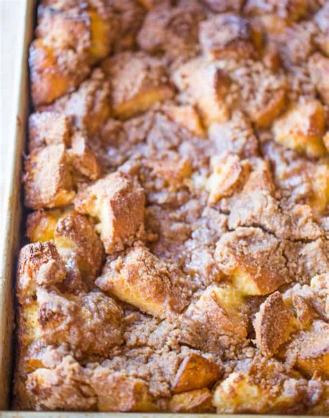 Chill, covered, until bread has absorbed all of custard, at least 1 hour and up to 1 day. Easy French Toast Bake - Dinner, then Dessert