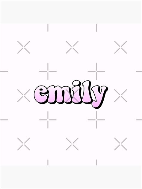Aesthetic Pastel Pink Gradient Emily Name Poster By Star10008 Redbubble