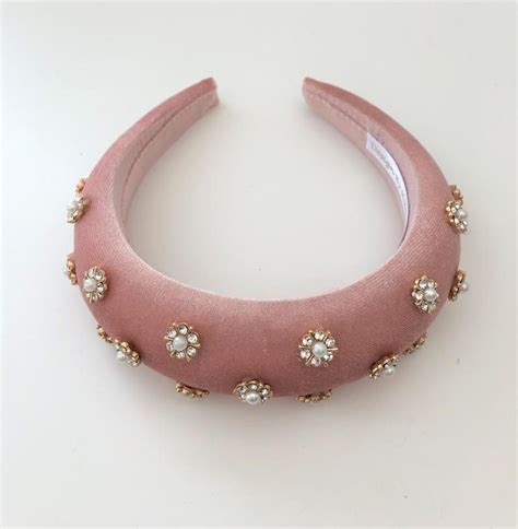 Stunning Deeply Padded Blush Pink Velvet Headband Alice Band Etsy