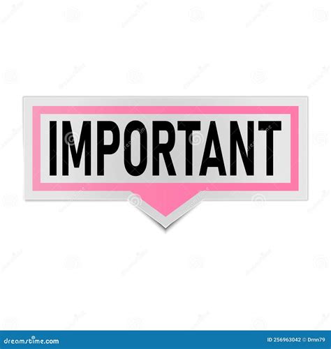 Important Attention Banner Information Pink Notice Vector Illustration